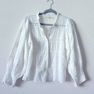 LoveShackFancy White Lace Blouse